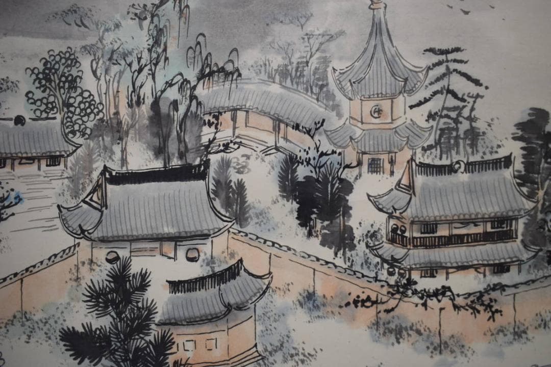 不詳/作者不詳/古寒山寺図/大幅/布袋屋掛軸HF-705