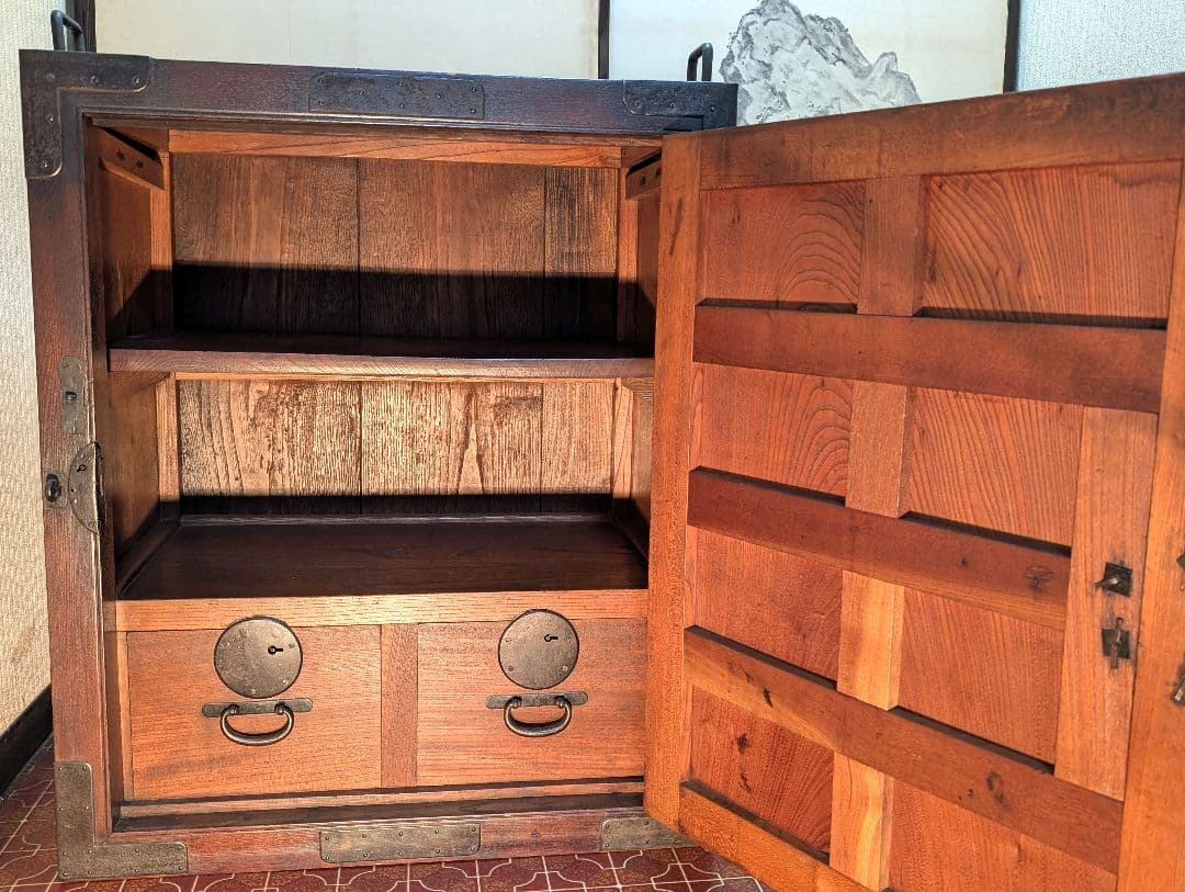 舟箪笥　帳場家具　時代家具　時代箪笥 骨董品　アンティーク　レトロ