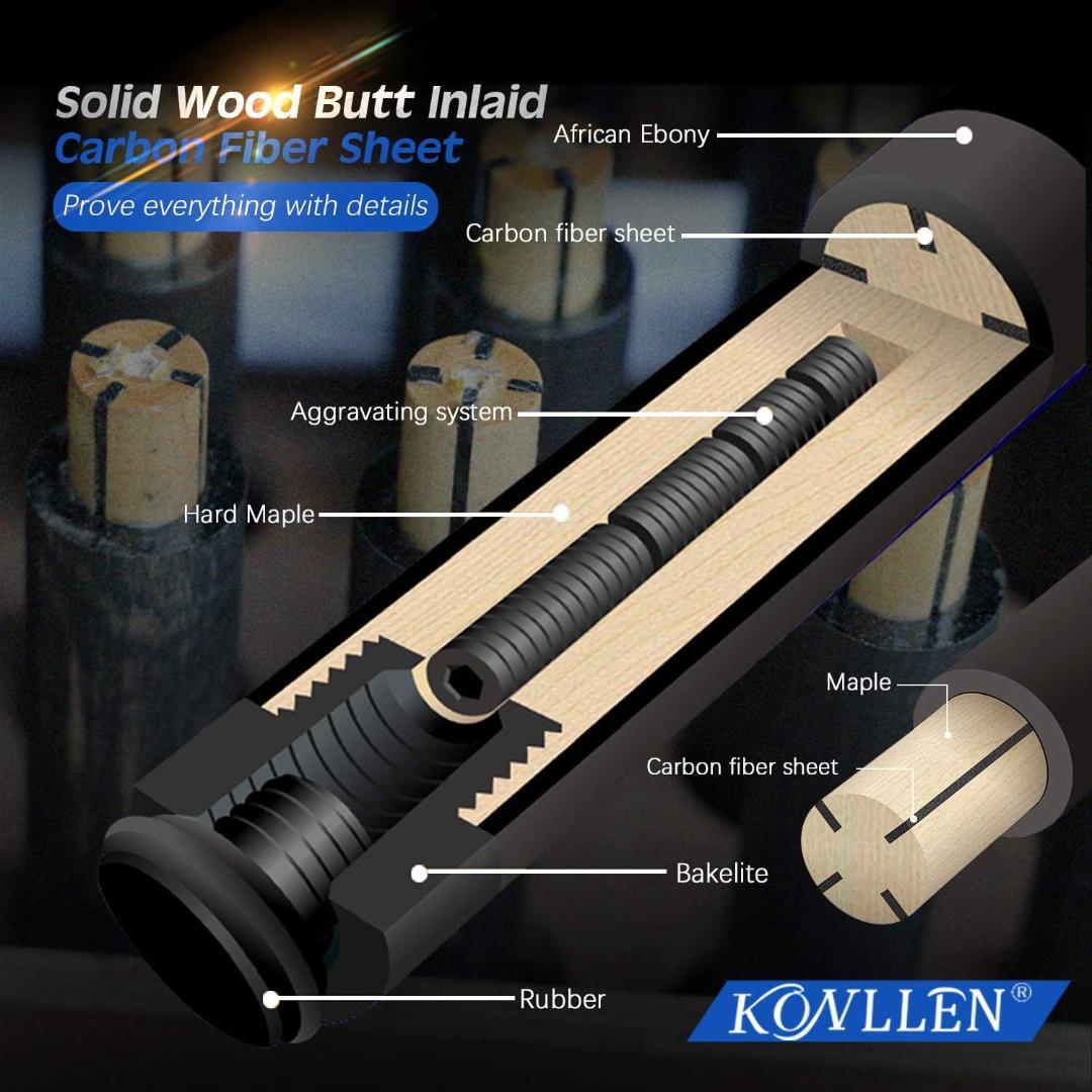 【開封・未使用】KONLLEN ビリヤード キュー 12.5mm 58インチ