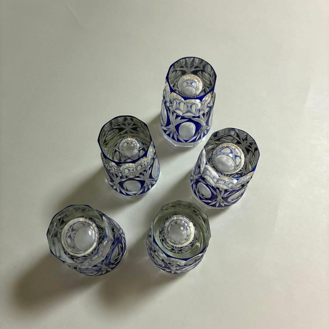 昭和初期　切子のショットグラス　　　和ガラス