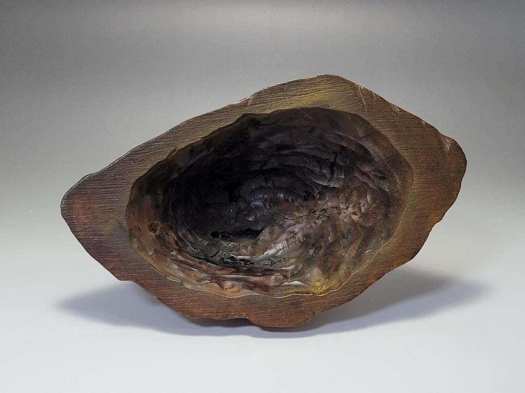 天然木造 神獣型 香炉 明清時代 幅約24.1cm