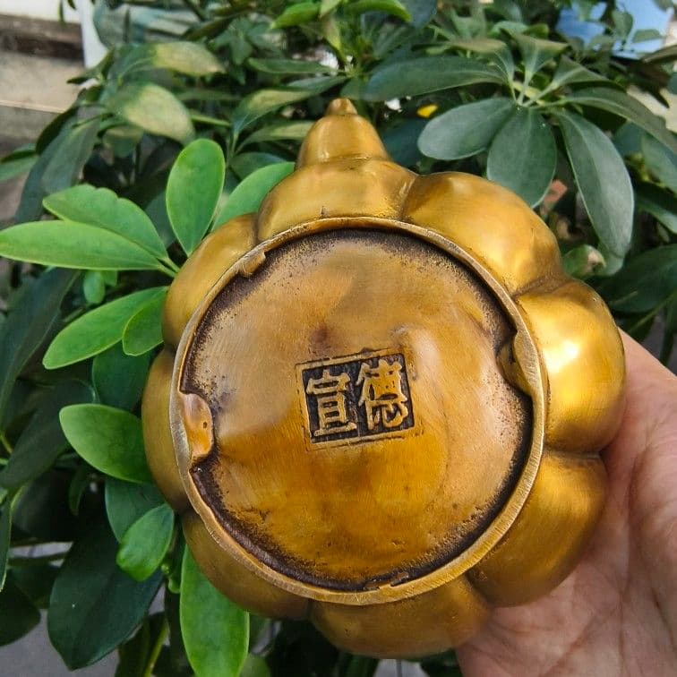 提梁南瓜八宝茶壺 酒壺 茶道置物 煎茶道具
