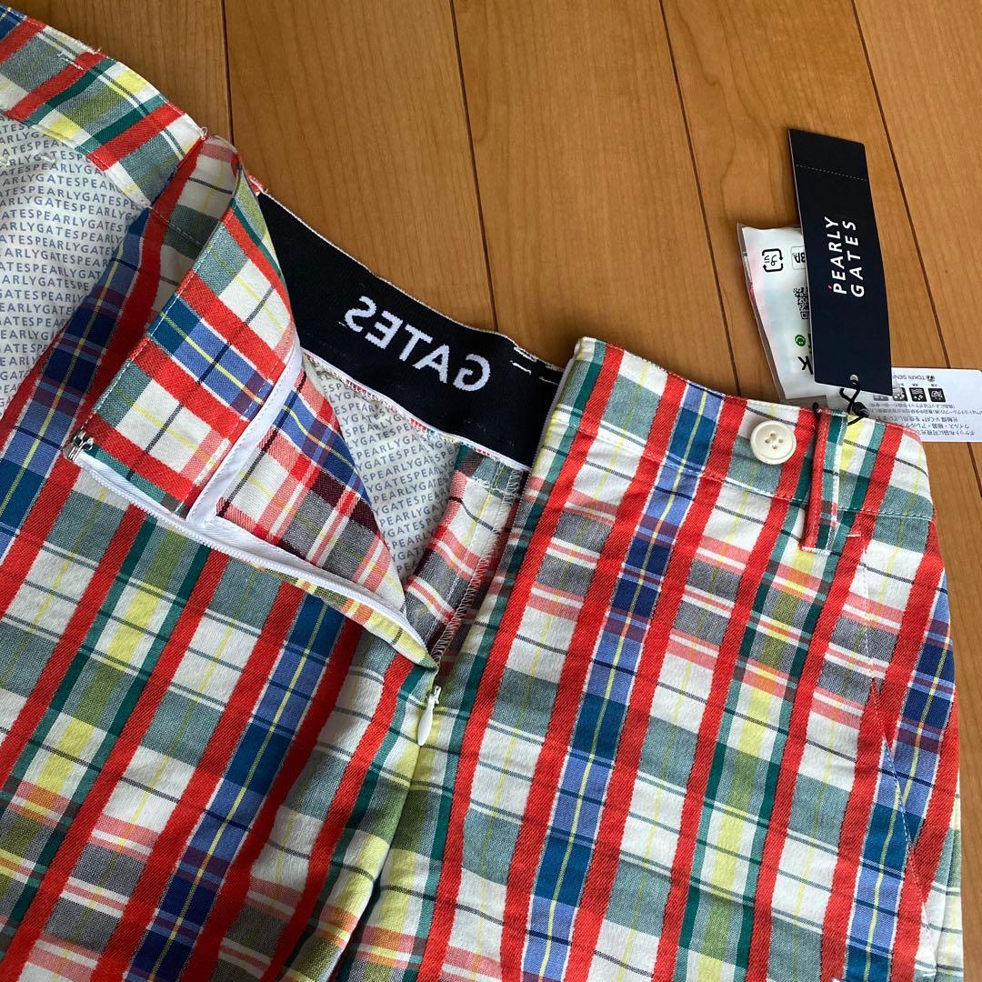パーリーゲイツ☆タグ付き新品 チェック柄 スカート風 キュロットパンツ