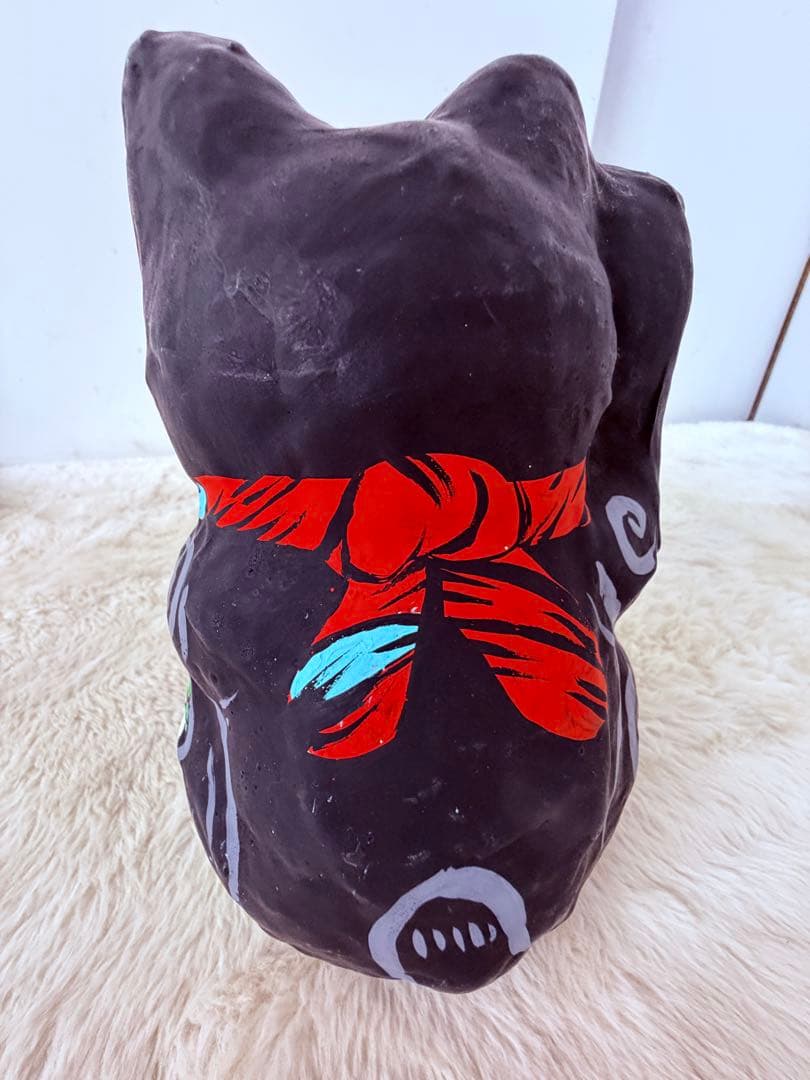 未使用保管品♪ 春日部張り子　招き猫