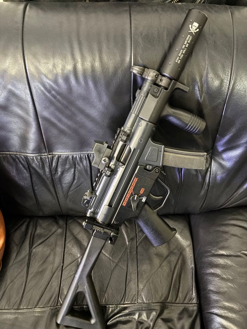 マルゼン　MP5 エアガン ブラック サイレンサー付き