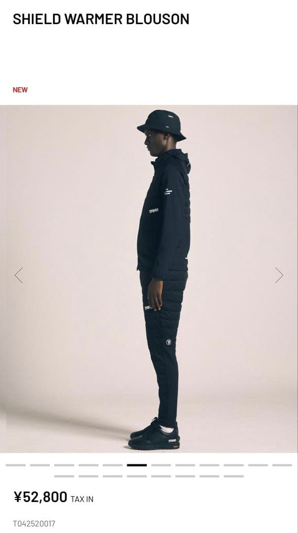 TFW49 SHIELD WARMER BLOUSON 黒　Lサイズ　サンプル品