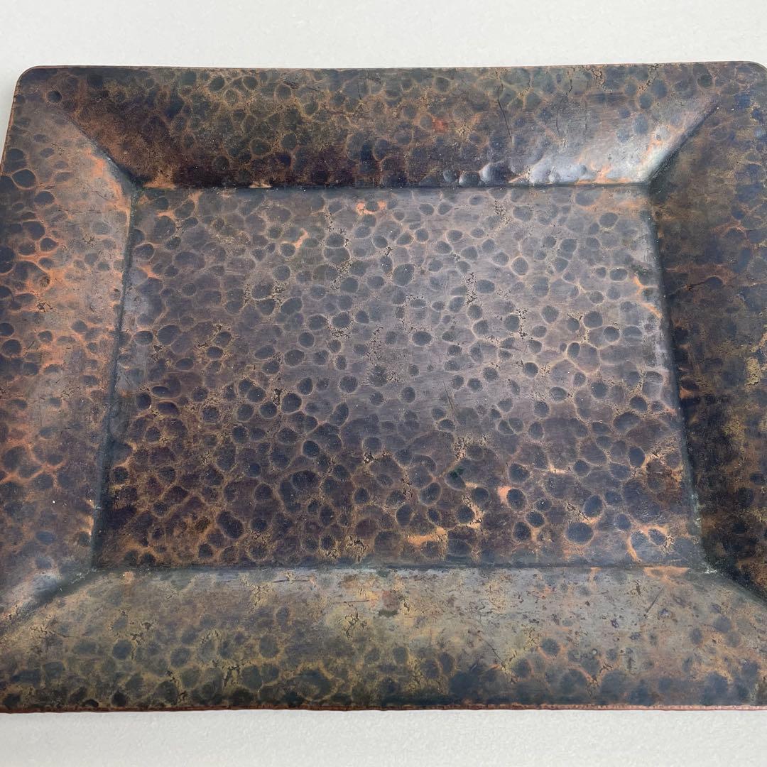 鎚起銅器 玉川堂 鎚目蛙紋 煙草盆 御盆 莨盆 莨箱 小箱 茶道具