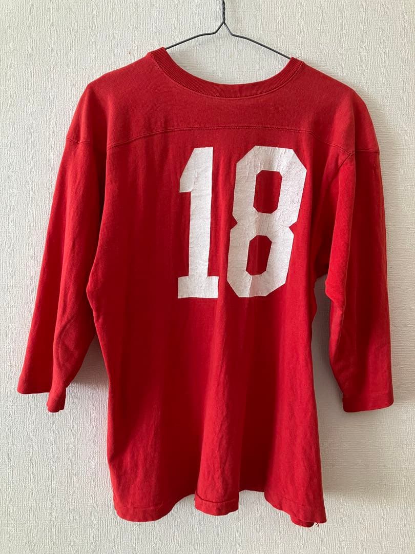 【vintage】チャンピオン フットボールＴ 米国製 Ｌ