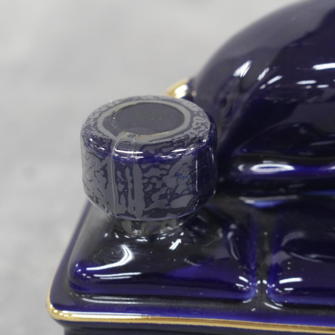 ▲未開栓 HINE X.O COGNAC 陶器 鹿ボトル リモージュ ブルー