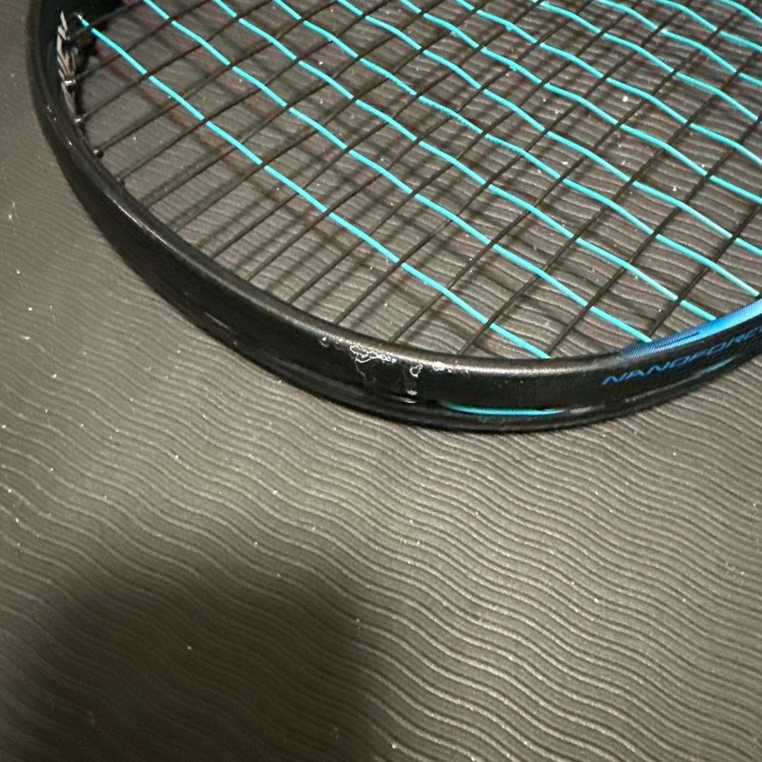 〈さばなん〉NANOFORCE 8Vテニスラケット ブラック/ブルー