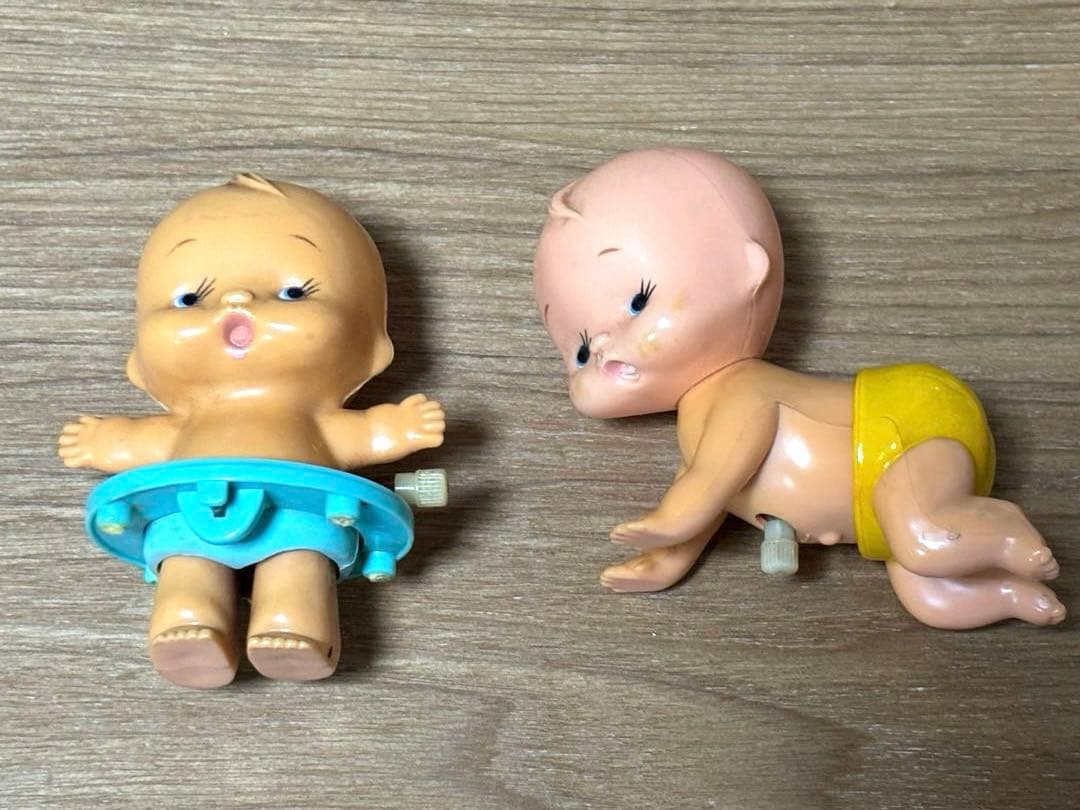 【超レア】昭和レトロ　ネジでよちよち歩く赤ちゃん　人形✖️2体セット