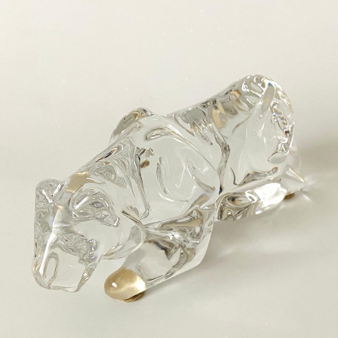 【バカラ】baccarat 動物 トラ 虎 寅 置物 インテリア★美品★