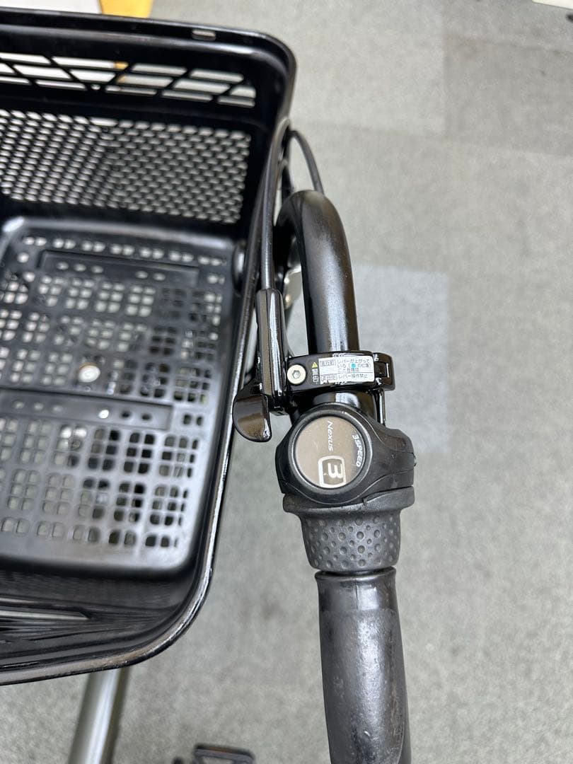 Yamaha パスKISS チャイルドシート付き電動自転車　大型フロントカゴあり