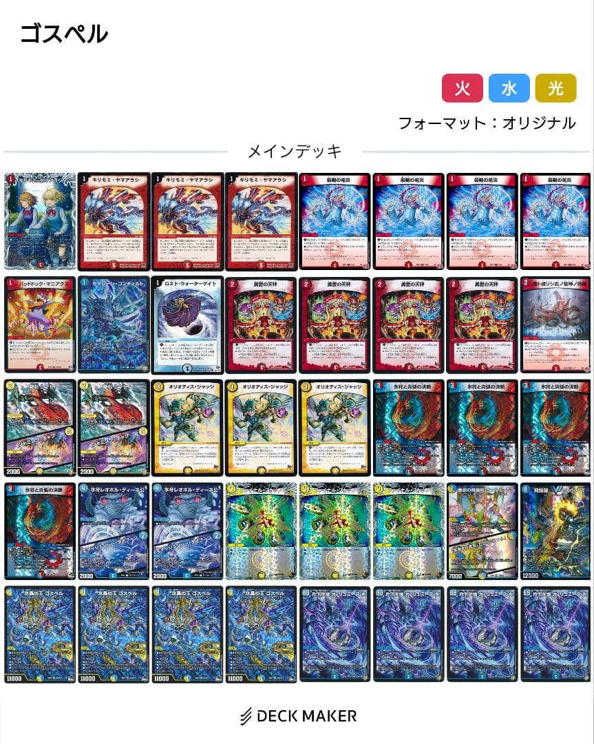 R*0様 デュエマ　ラッカゴスペル　構築済みデッキ　本格構築