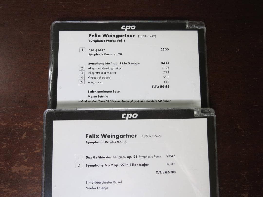 ワインガルトナー　交響曲第１～６番＆管弦楽作品集　CD６枚セット　希少良品