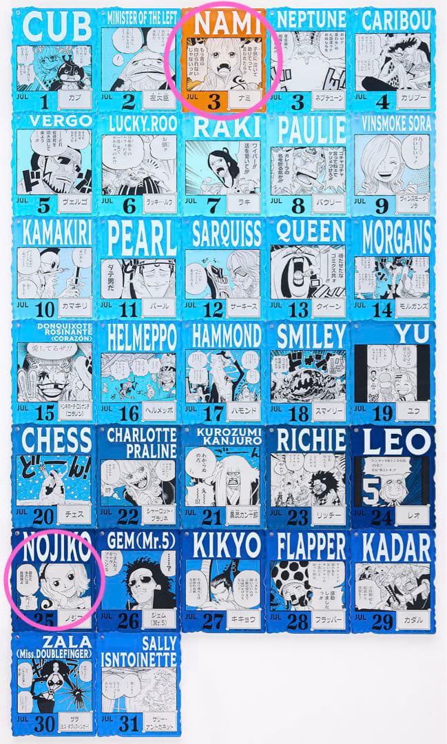 ONE PIECE BASE SHOPくじ アクリルブロックチャーム　ナミ