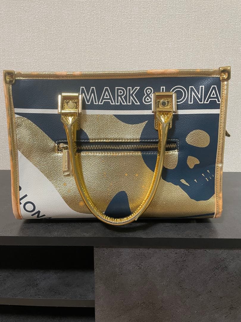 ‼️最終値下げ‼️MARK & LONA カートバッグキムタク使用ネイビー×ゴールド