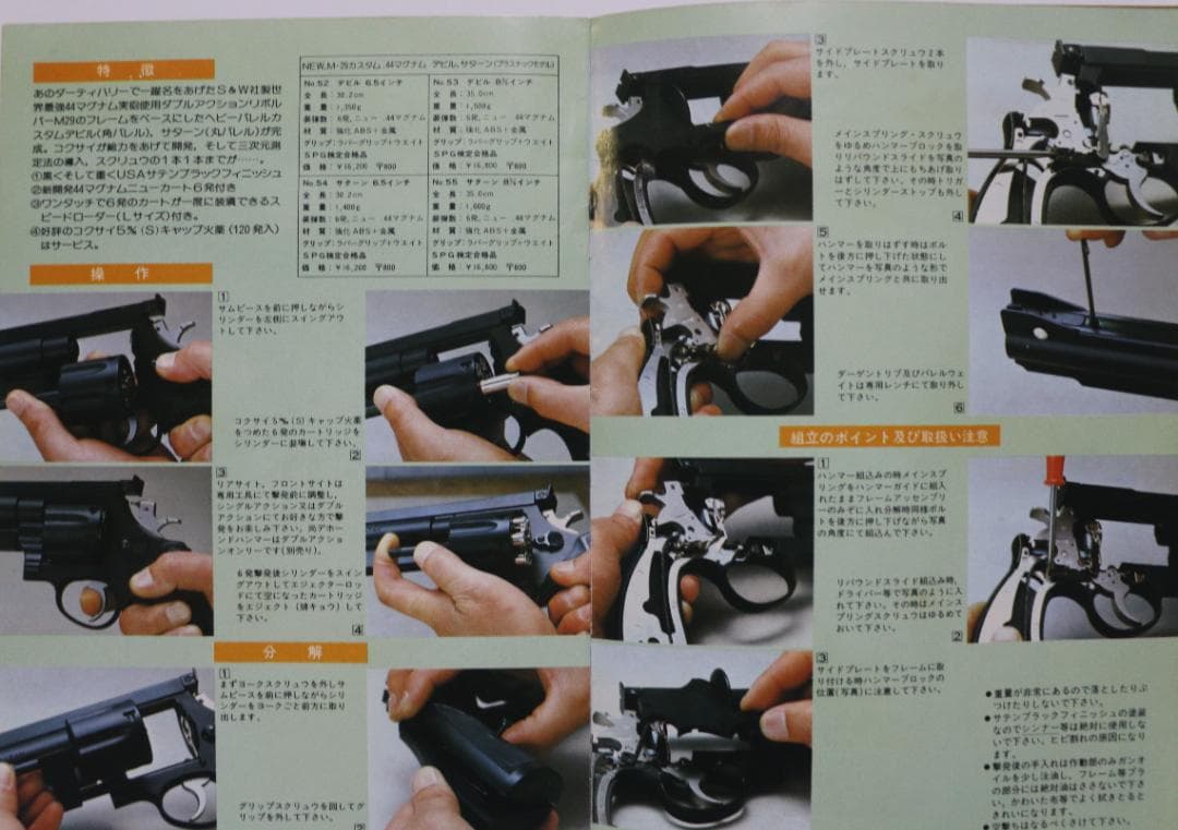 コクサイABS樹脂製モデルガン S＆W４４マグナム・サタン８.5 インチ　合法品