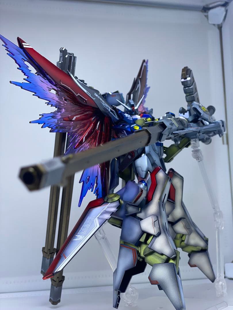 ガンプラ完成品HG デスティニーガンダムspecⅡ & ゼウスシルエット全塗装
