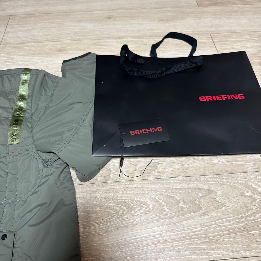 ブリフィングBRIEFING メンズブルゾン　パデットジャケットグリーン