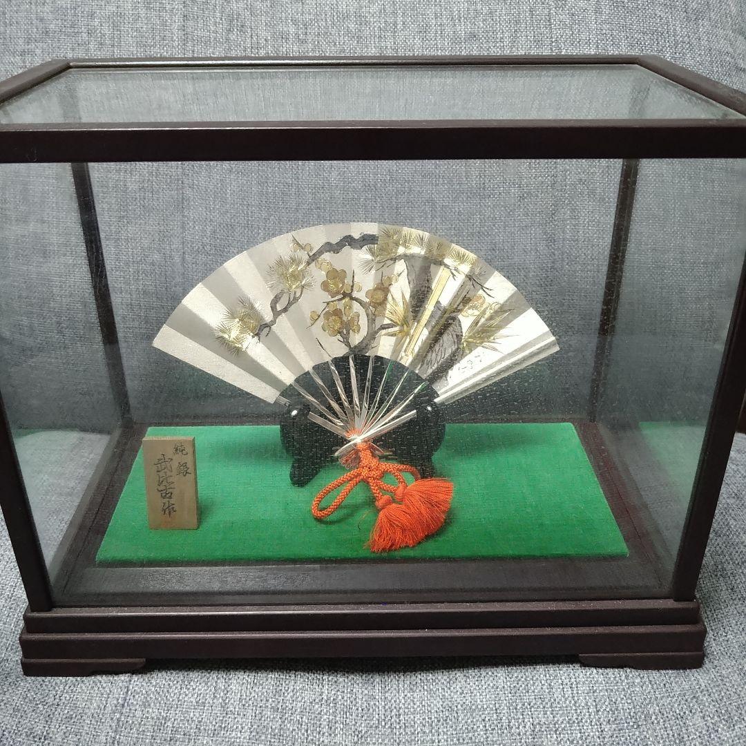 純銀！武比古作 扇子 金色装飾付き６号サイズです(⌒▽⌒)