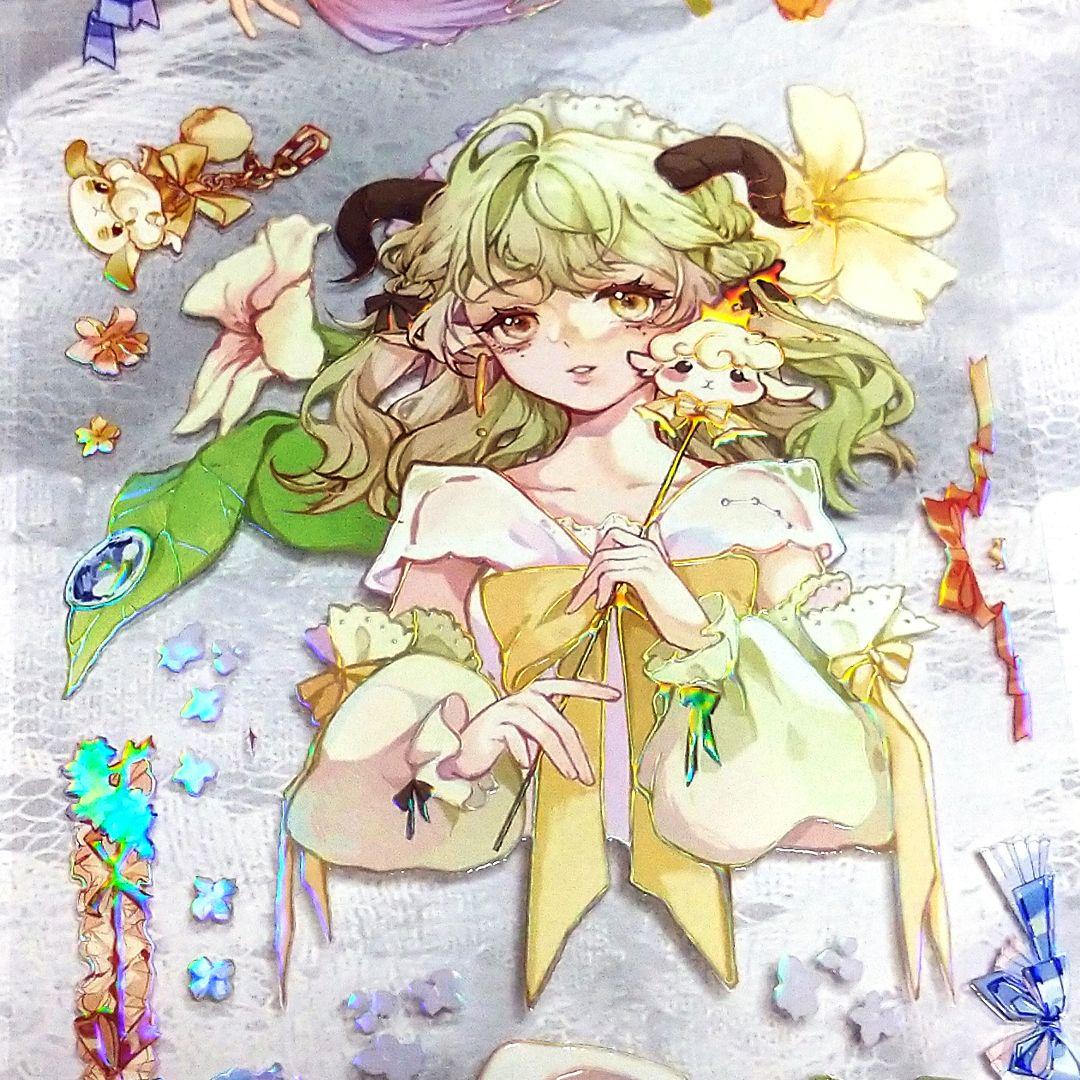 ☆のこり１SALE☆J327＃宇宙的十二封情书(虹光)切売り海外人物マステ女の子