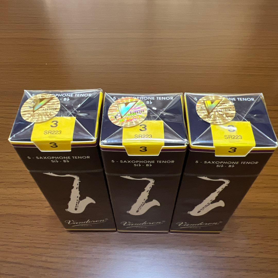 Vandoren テナーサックスリード 3番　5本入り３箱セット