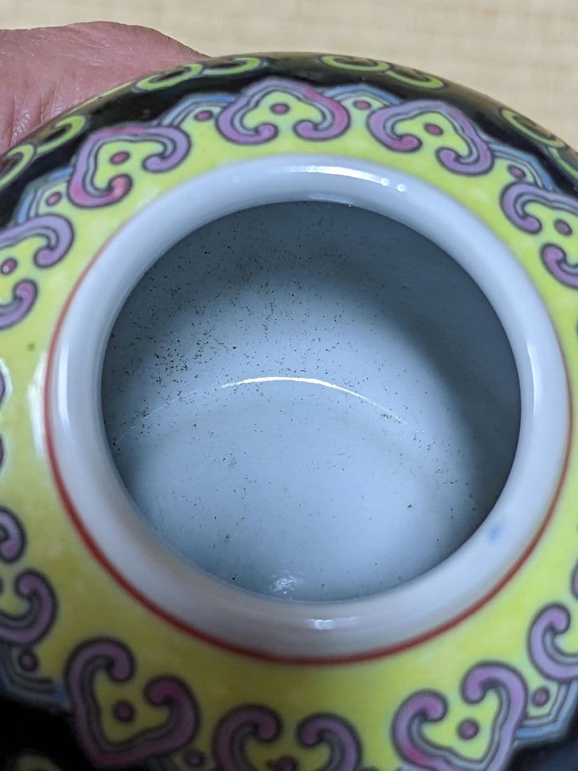 中国 粉彩琺瑯彩 蝙蝠 萬寿無疆字文紋 壺 瓶 コレクション 骨董品アンティーク