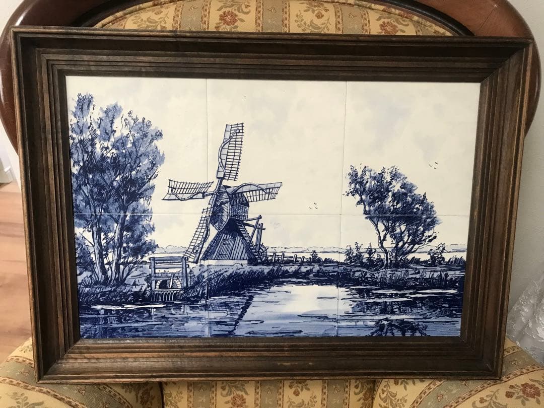 タイル 壁掛け 額絵　オランダ