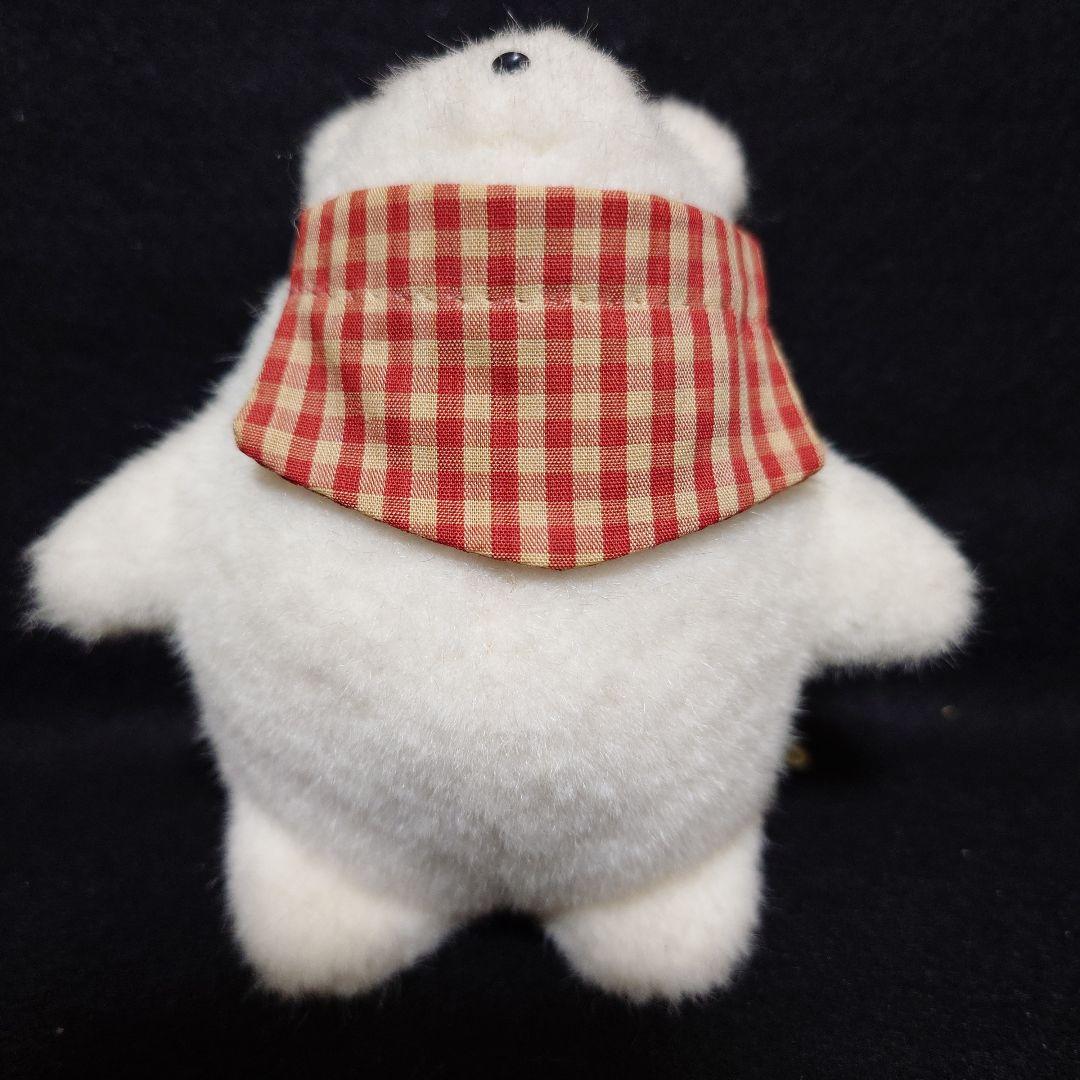 昭和レトロ　激レアぬいぐるみ　サンアロー社　ギンガムチェック　白クマ赤ちゃん