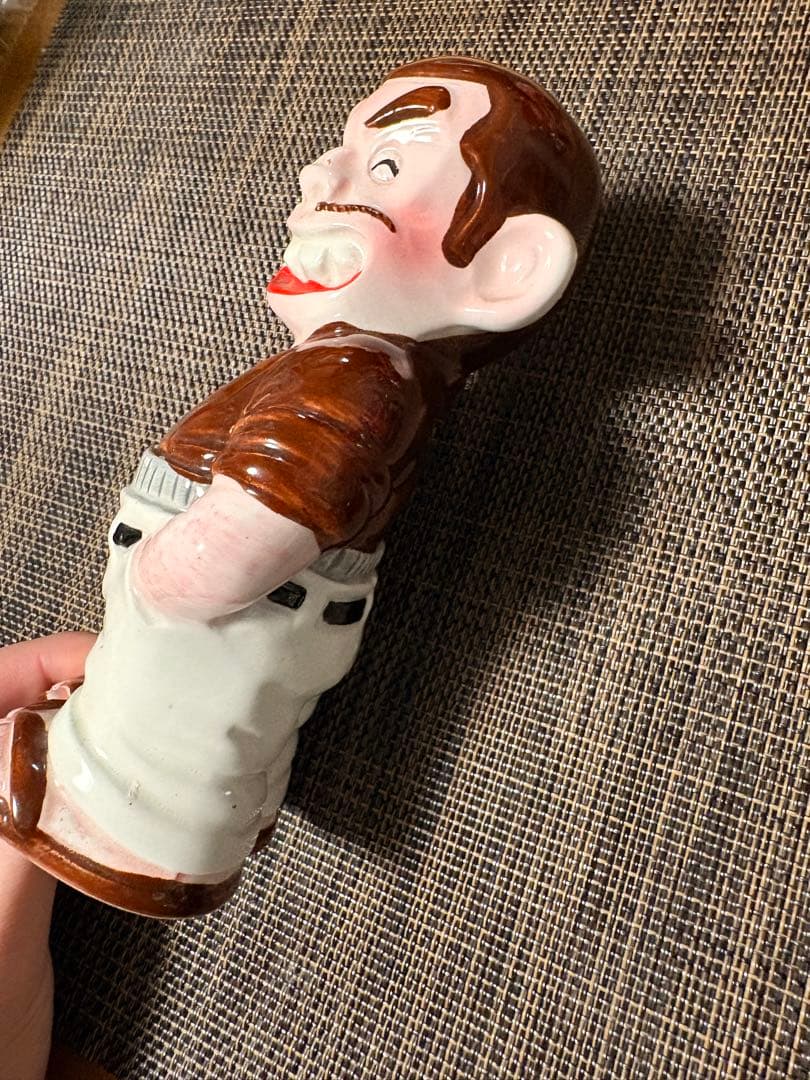 昭和レトロ　じゃりン子チエ　テツ　貯金箱　陶器
