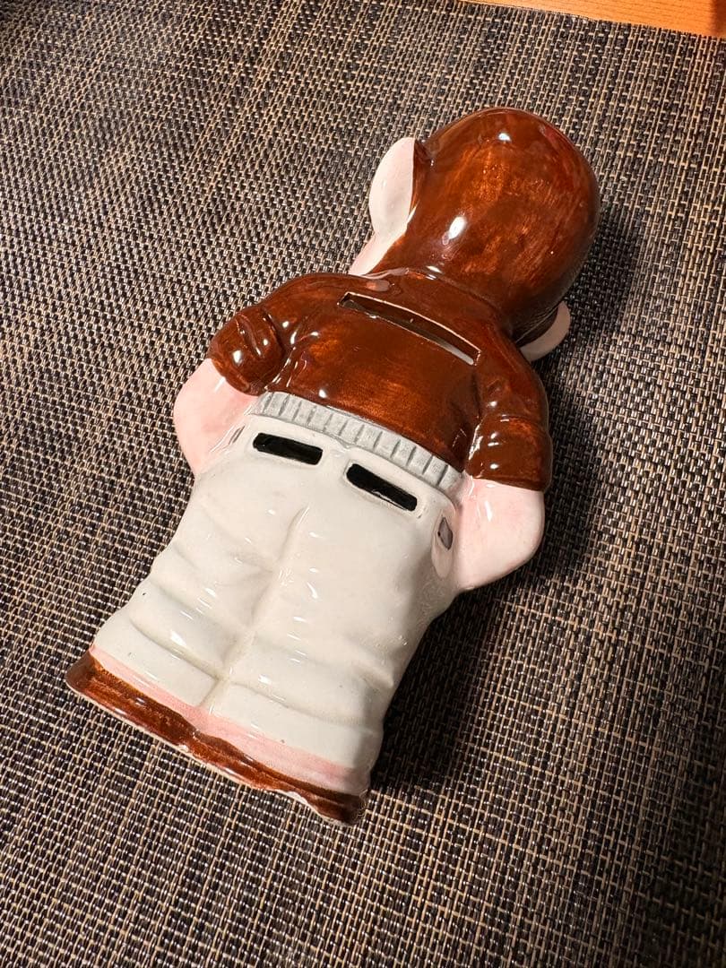 昭和レトロ　じゃりン子チエ　テツ　貯金箱　陶器