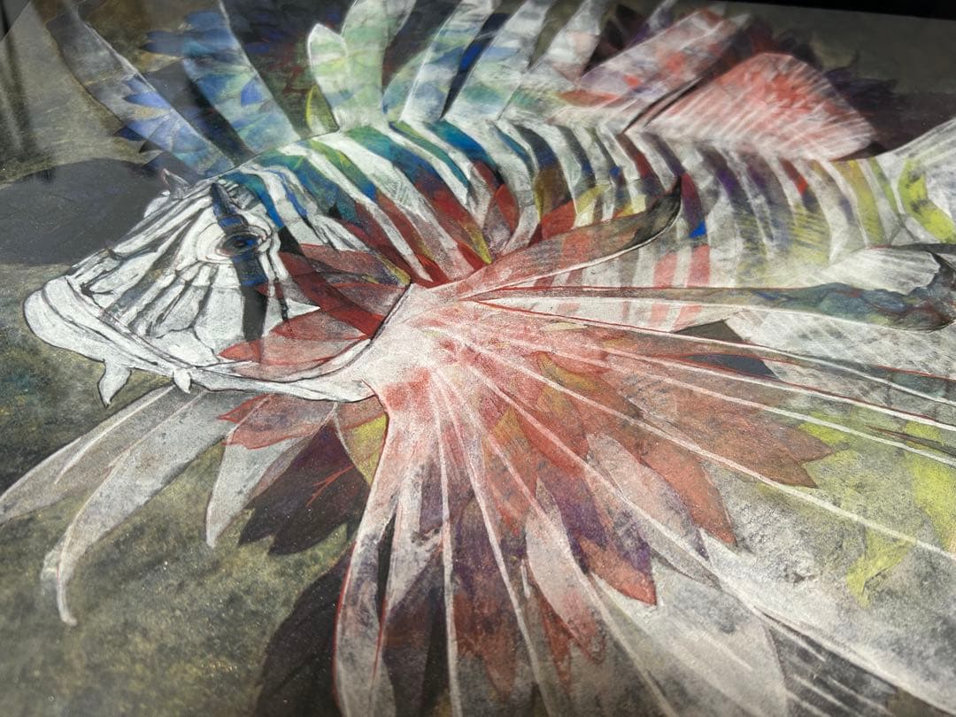 日本画　鷹濱春奈先生　華魚