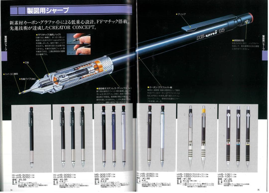 筆記具 Hi-uni 5050 0.5