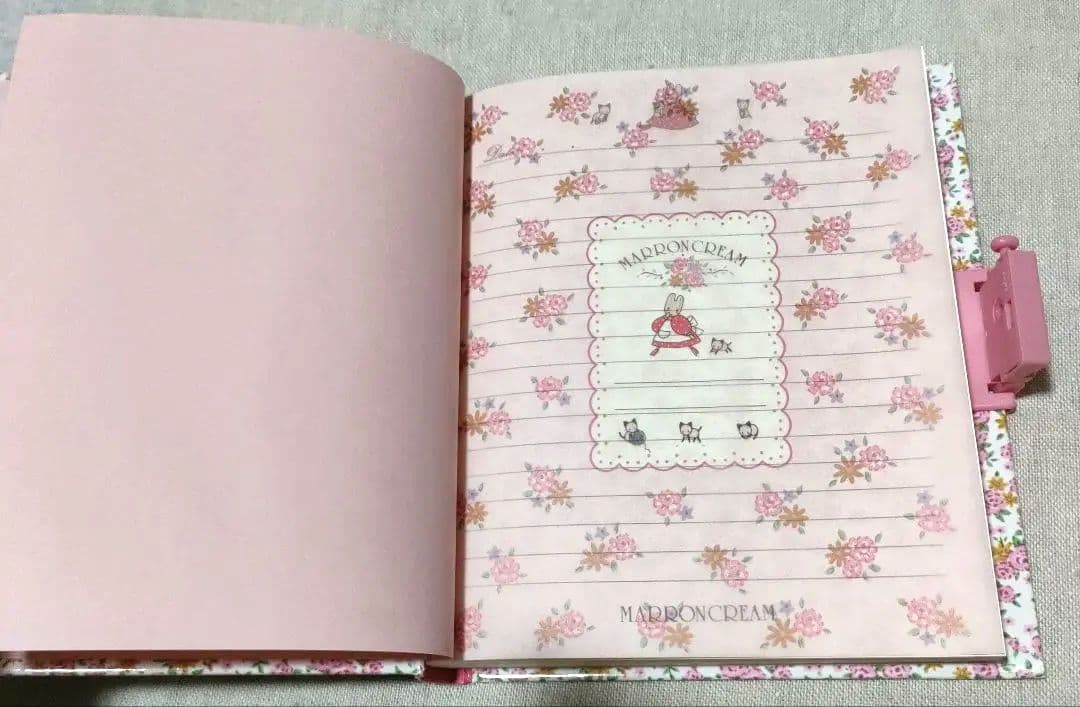 ❗️平成 レトロ マロンクリーム 鍵付き ハードカバーノート