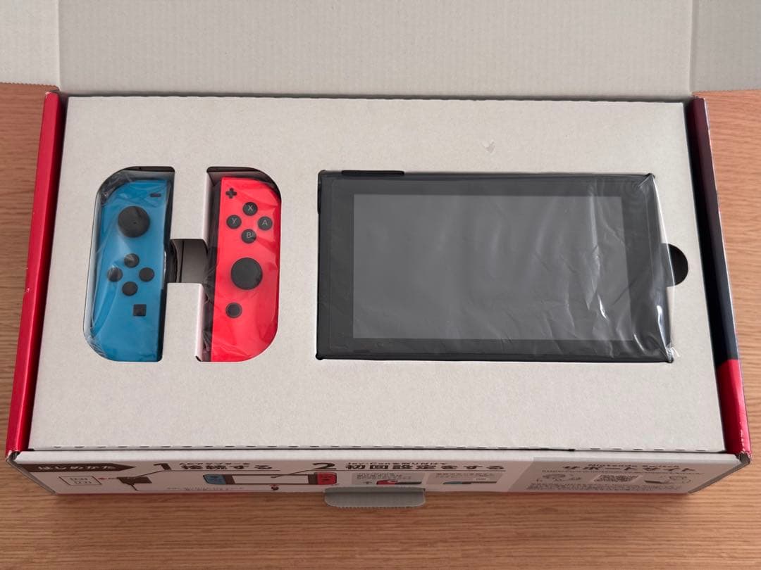 【美品】Nintendo Switch 本体 青/赤 Joy-Con 大人使用