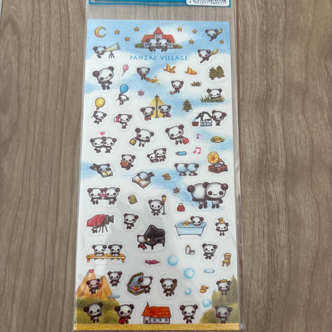 平成レトロ　パンダ　シール　5枚セット