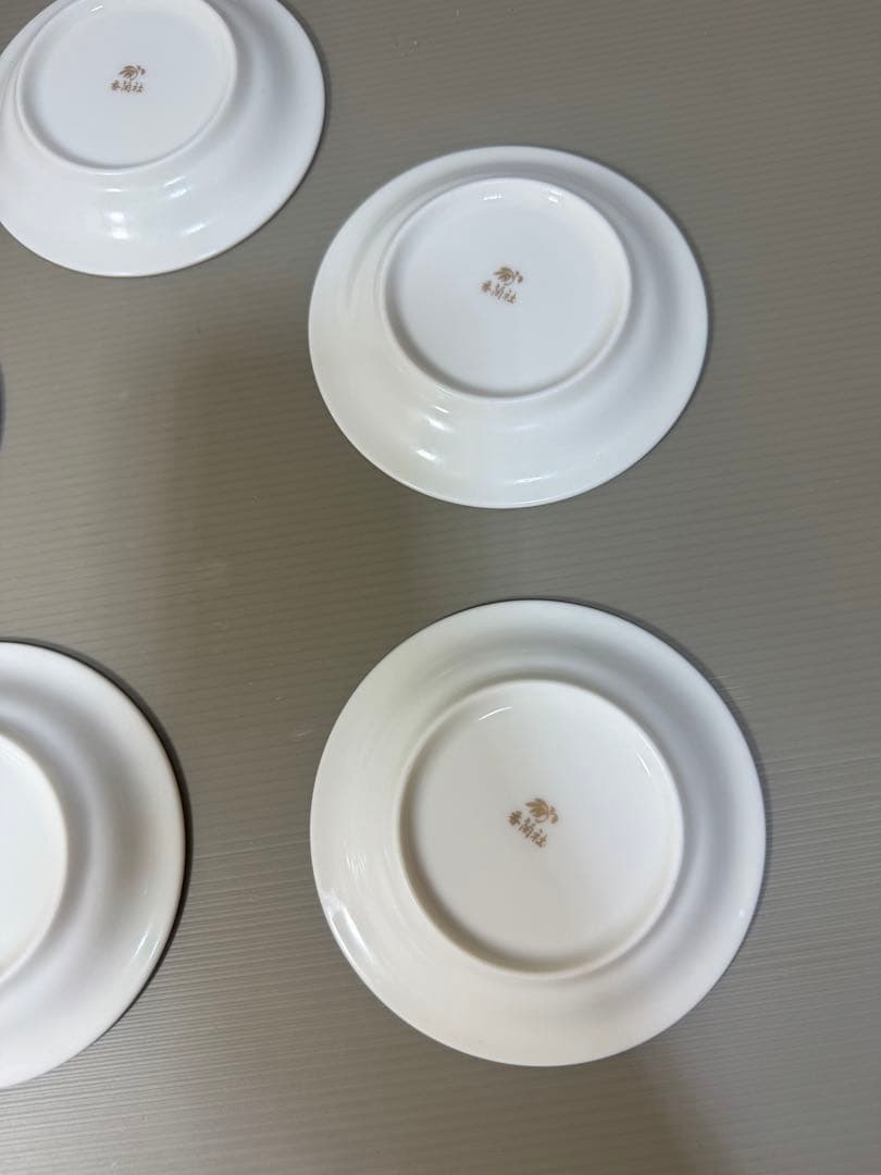 2242 香蘭社　金彩　小皿　5客　未使用