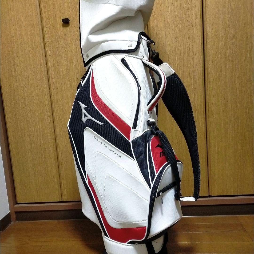 Mizuno キャディバッグ ホワイト　レッド　ブラック　おまけ付IGNIO