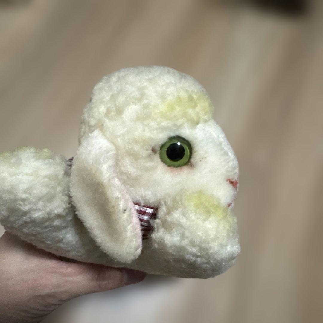 シュタイフ　アンティークぬいぐるみ　ひつじ　羊　寝そべり