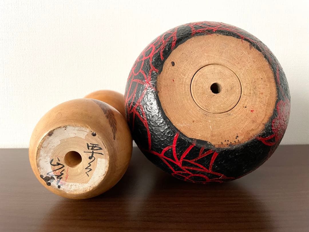 渡辺 正雄 Masao 創作 こけし kokeshi 2体 セット レトロ