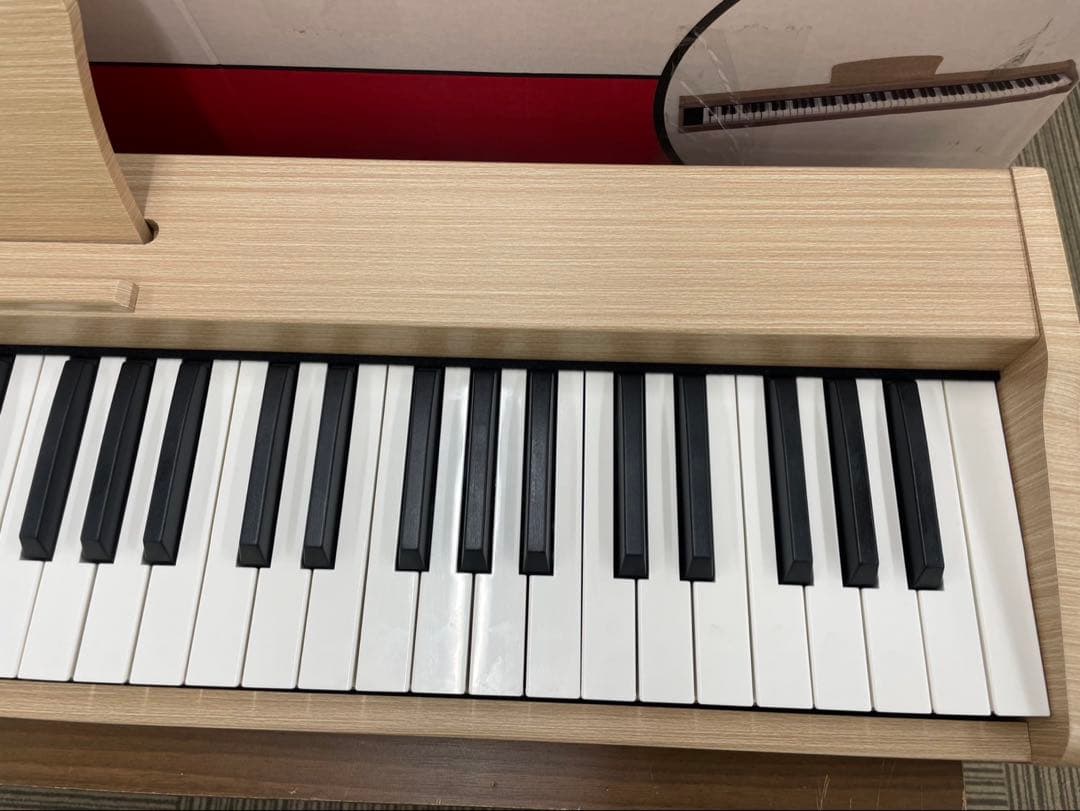 電子ピアノ88鍵盤　給電タイプ　木目調ボディ　オークベージュ