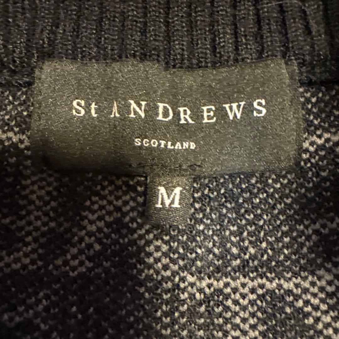 ST ANDREWS 総柄 ロゴニット Mサイズ