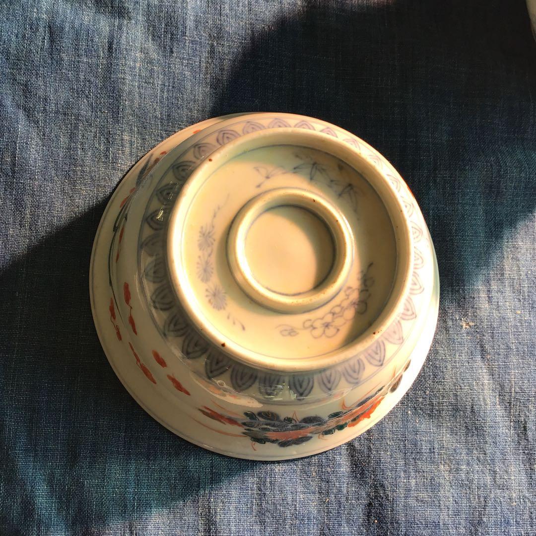 古伊万里　錦手　色絵茶碗　おまけ付き　江戸時代