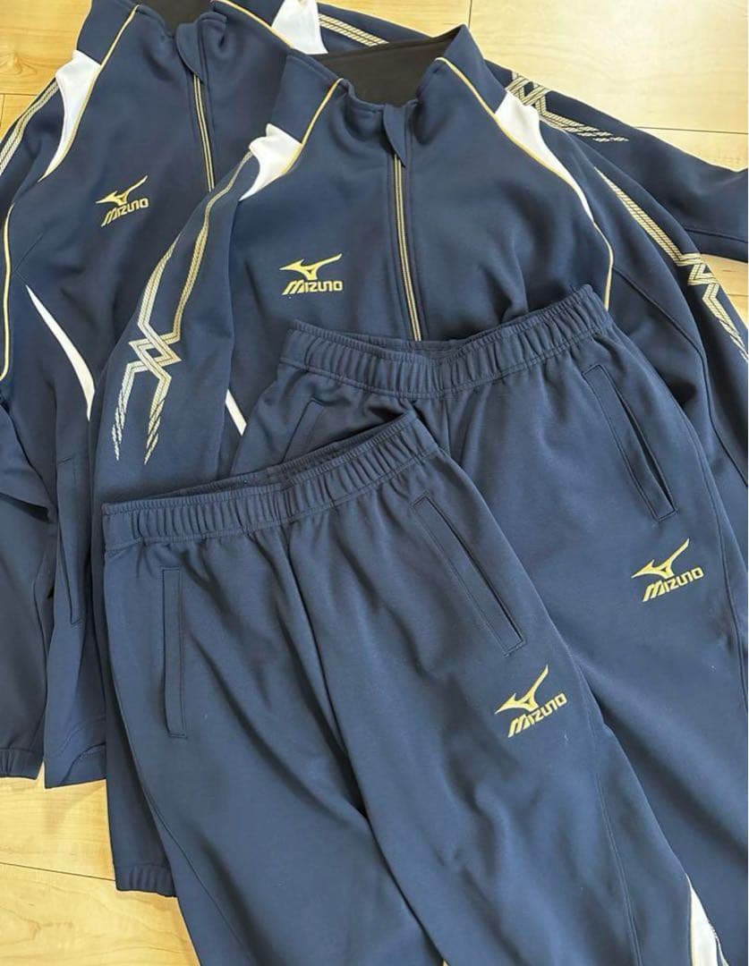 限定値下げ！　Mizuno ウォームアップウェア 上下2セット ネイビー