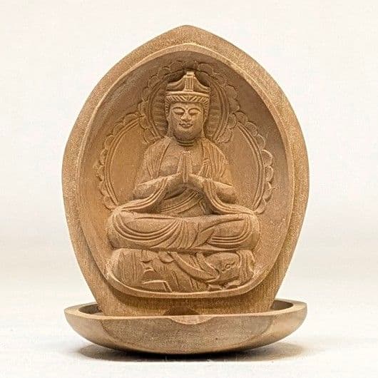 【フォロー割・新品】 香合仏　普賢菩薩　白檀　仏龕　懐中仏　普賢　仏像