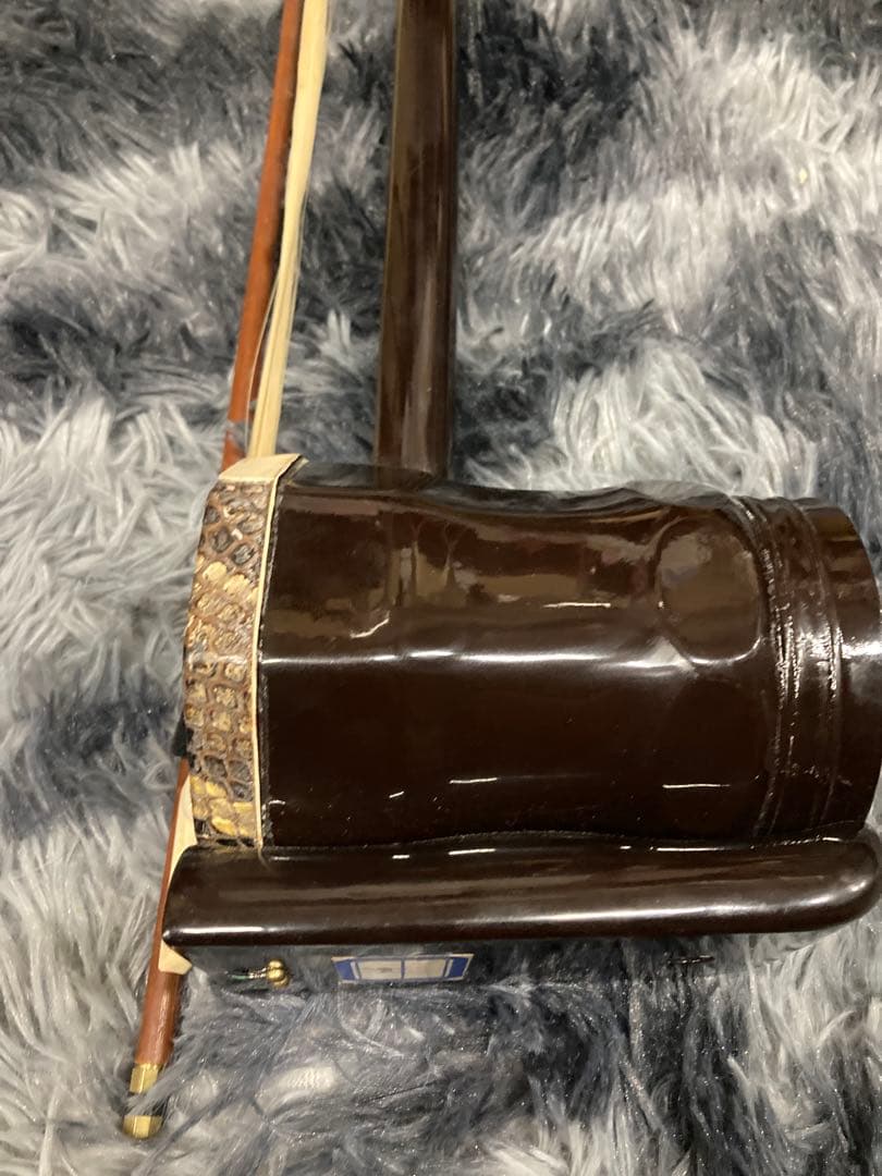 B0301)二胡★中古品・現状品、ヘビ皮　ケース付き