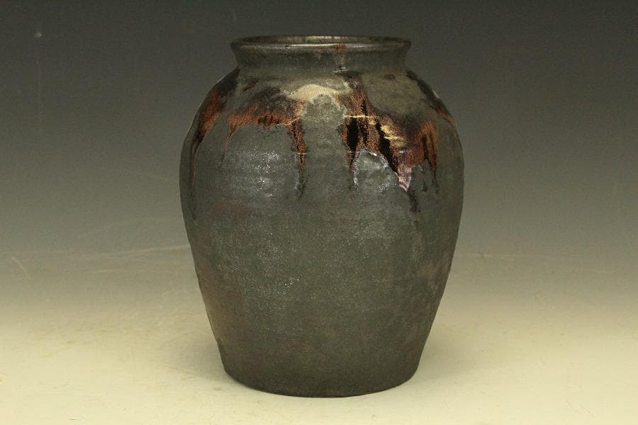 六古窯 壷 高21cm 自然釉(RC973)