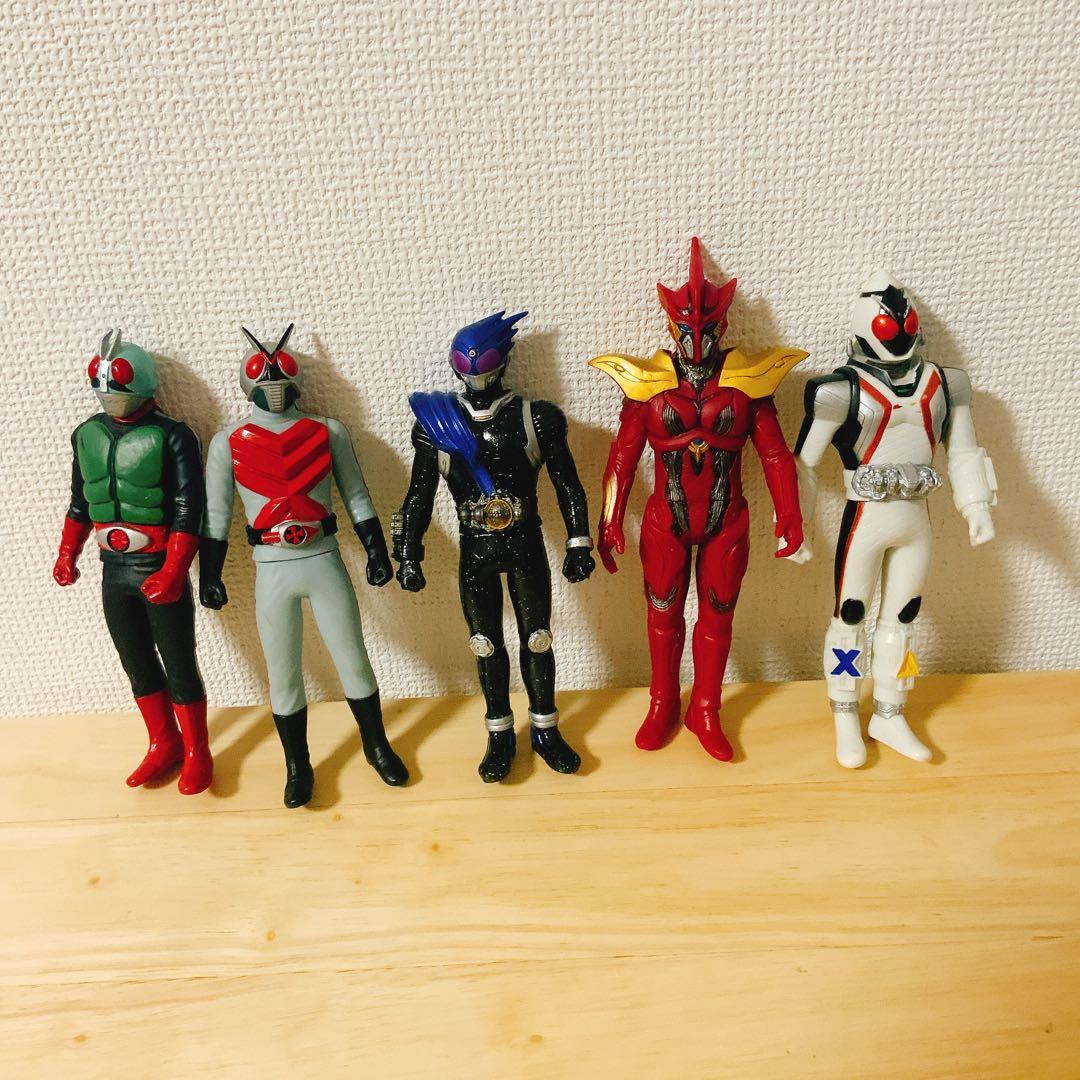 中古レアソフビ38体（仮面ライダーシリーズ36体・戦隊シリーズ2体）のまとめ売り