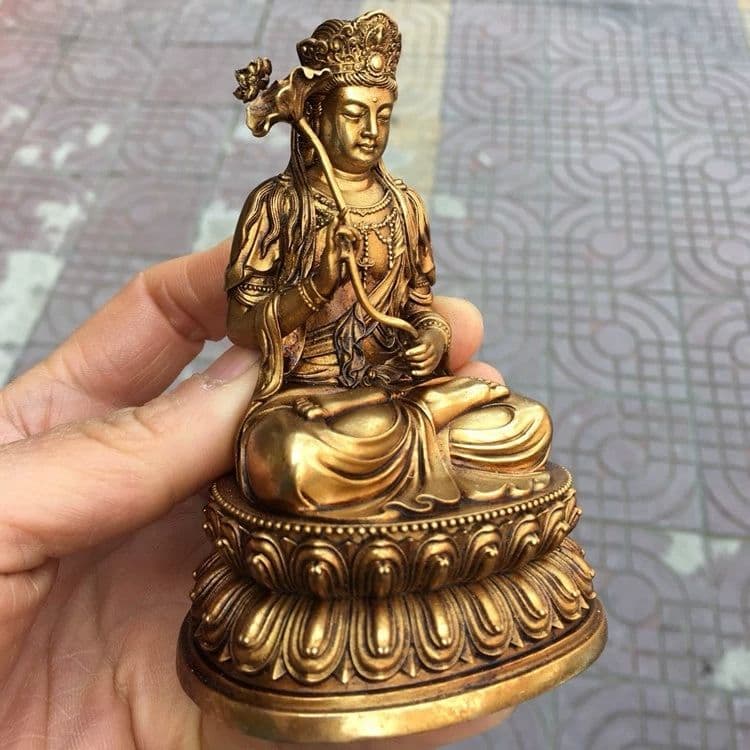 地蔵 大勢至菩薩 観音 銅製 仏像 彫刻 置物 開運 風水